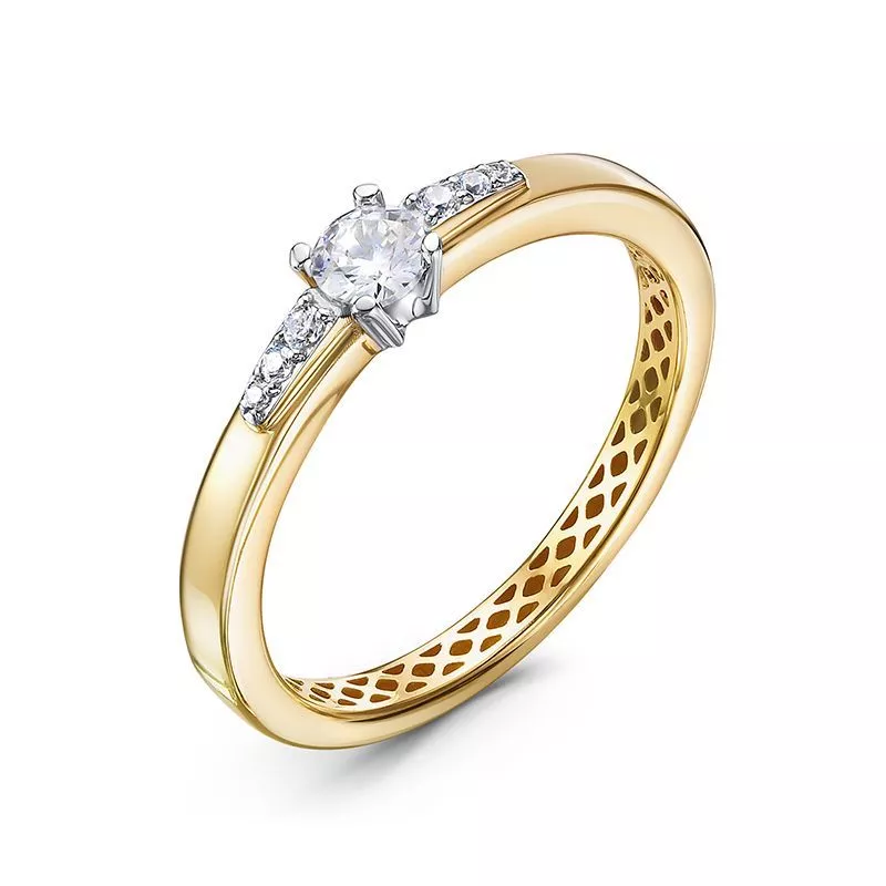 Кольцо дф1101575рл Золото Фианит 1,31 DELTA LUXE MINI