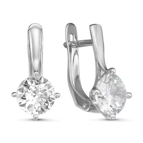 Серьги с126649 Серебро Фианит 2,52 Marry me