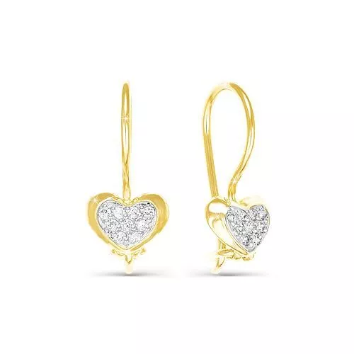 Серьги л120595 Золото Фианит 1,03 