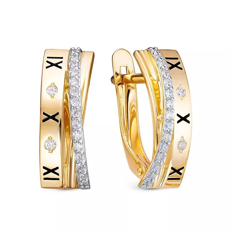 Серьги л1204778 Золото Фианит 2,69 Time of Tiffany