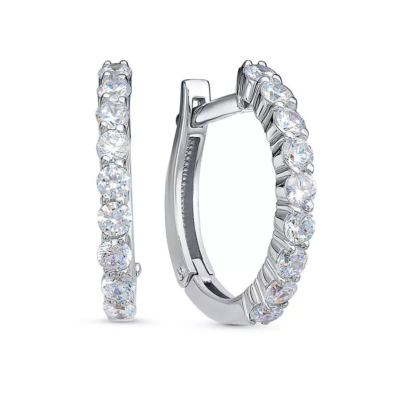 Серьги с1202235 Серебро Фианит 2,48 InStyle