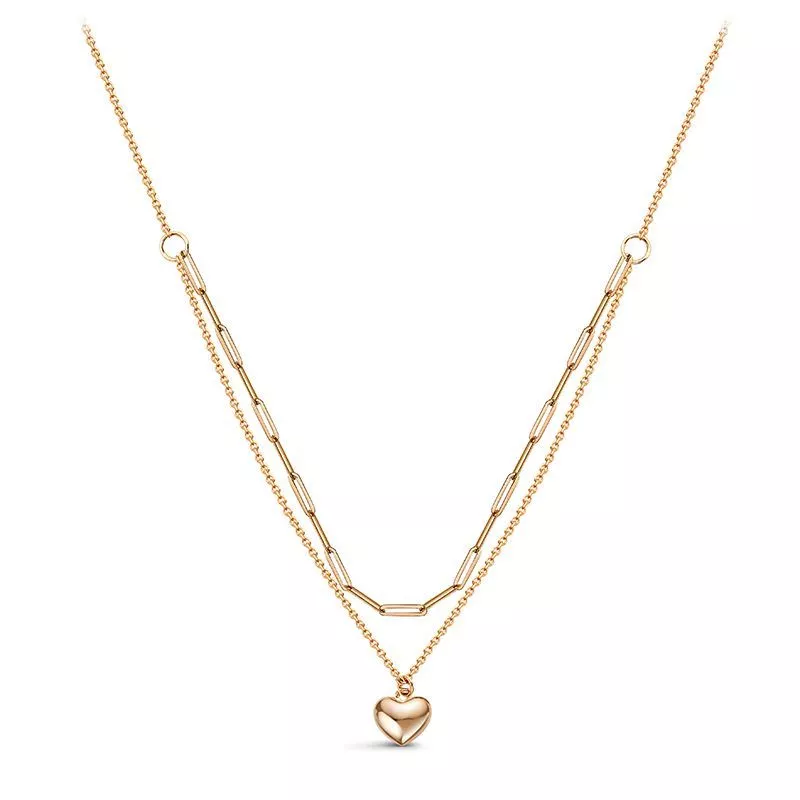 Колье 0704402р Золото Фианит 3,9 DELTA LUXE LOVE