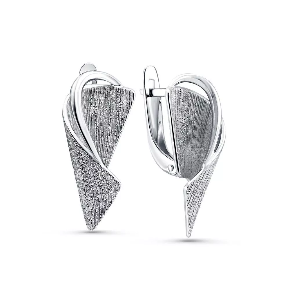 Серьги с2202101 Серебро Без вставок 3,86 Flora