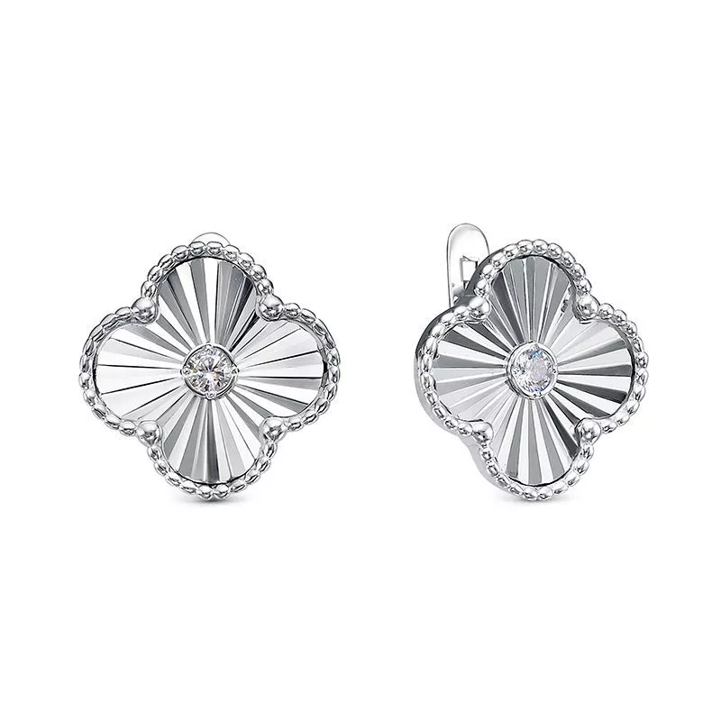 Серьги с1204550 Серебро Фианит 3,57 Violet