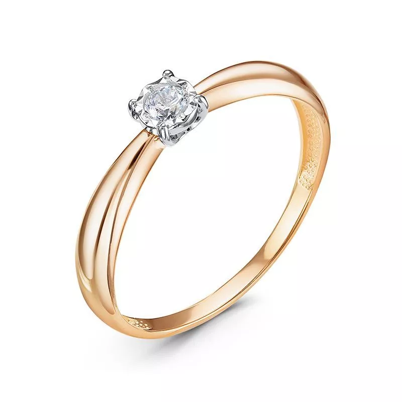 Кольцо 1103580 Золото Фианит 1,47 DIAMOND EFFECT