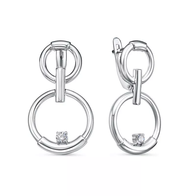 Серьги с1201764 Серебро Фианит 4,23 CHAIN
