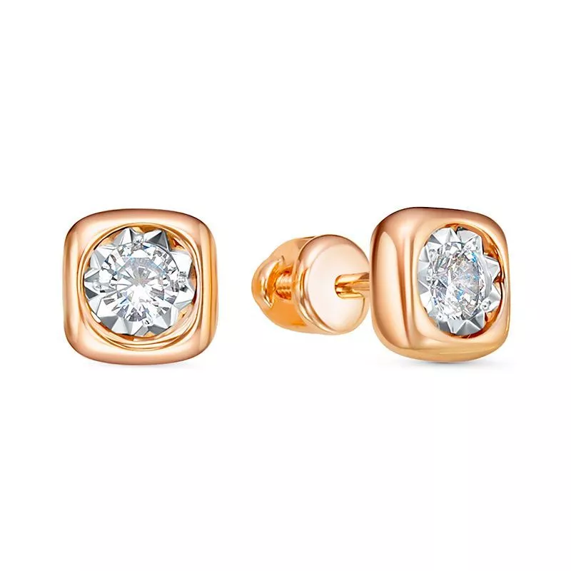 Серьги 050578 Золото Фианит 1,56 DIAMOND EFFECT