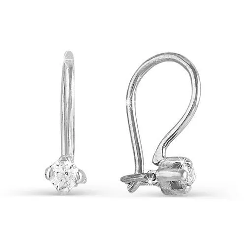 Серьги с120297 Серебро Фианит 0,7 
