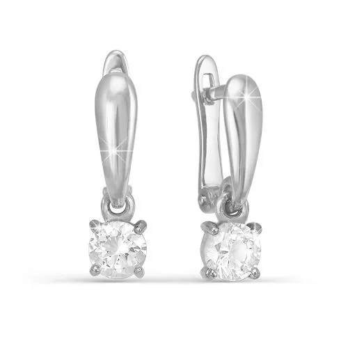 Серьги с122392 Серебро Фианит 1,25 
