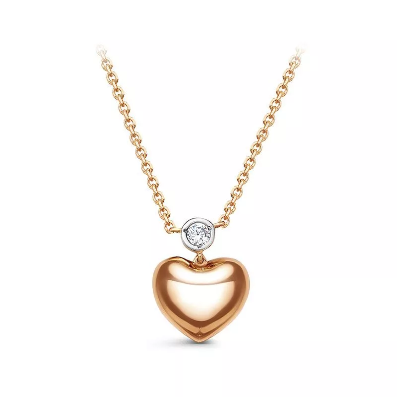 Колье дф0701691р Золото Фианит 3,38 DELTA LUXE LOVE