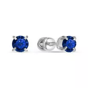 Серьги с050006 Серебро Кварц синий иск. 0,83 