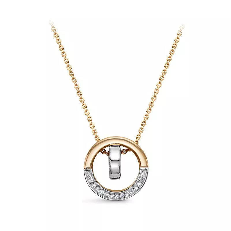 Колье 0704413 Золото Фианит 5,06 Cartier style
