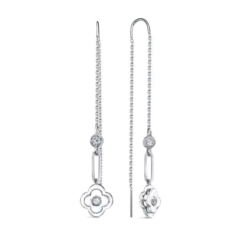 Серьги с1414564 Серебро Фианит 2,1 Violet new