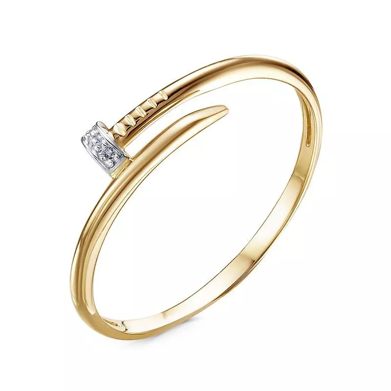 Кольцо л1103846 Золото Фианит 0,99 Cartier style