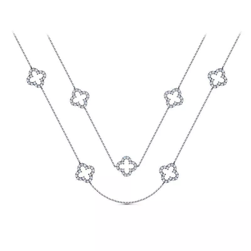 Колье с0703931 Серебро Фианит 8,8 Violet new
