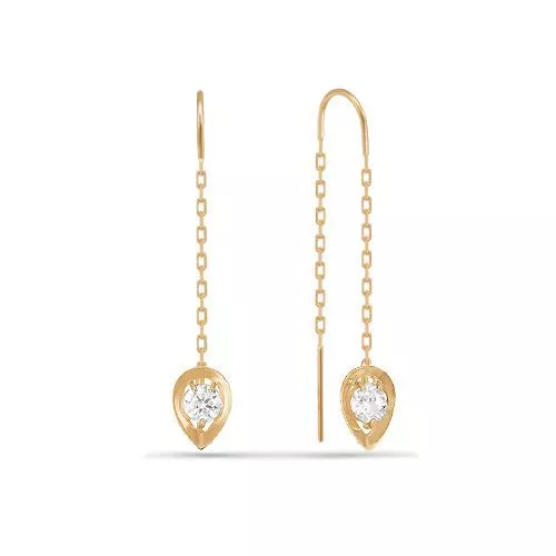 Серьги 140090 Золото Фианит 1,08 