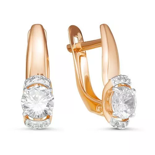 Серьги 126397 Золото Фианит 2,39 