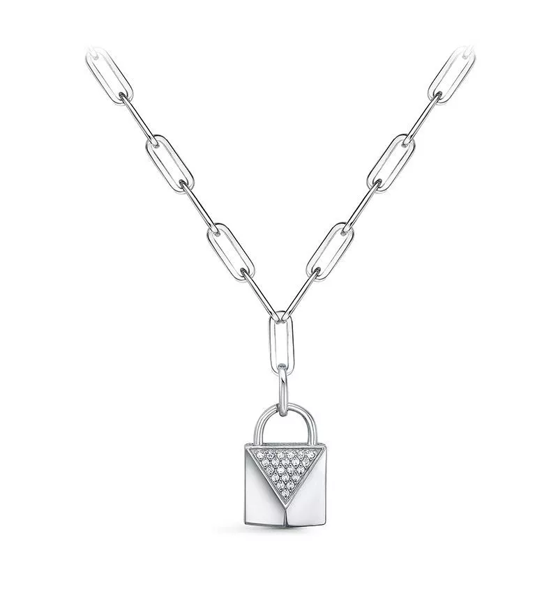 Колье с0703868/45 Серебро Фианит 11,36 LV Lock