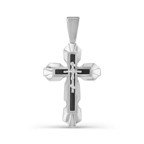 Крест с080134/к Серебро Кварц иск. 2,43 DELTA MEN