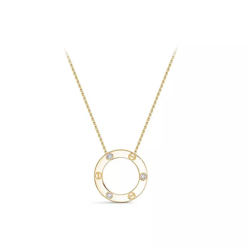 Колье л0702602 Золото Фианит 4,1 Cartier style