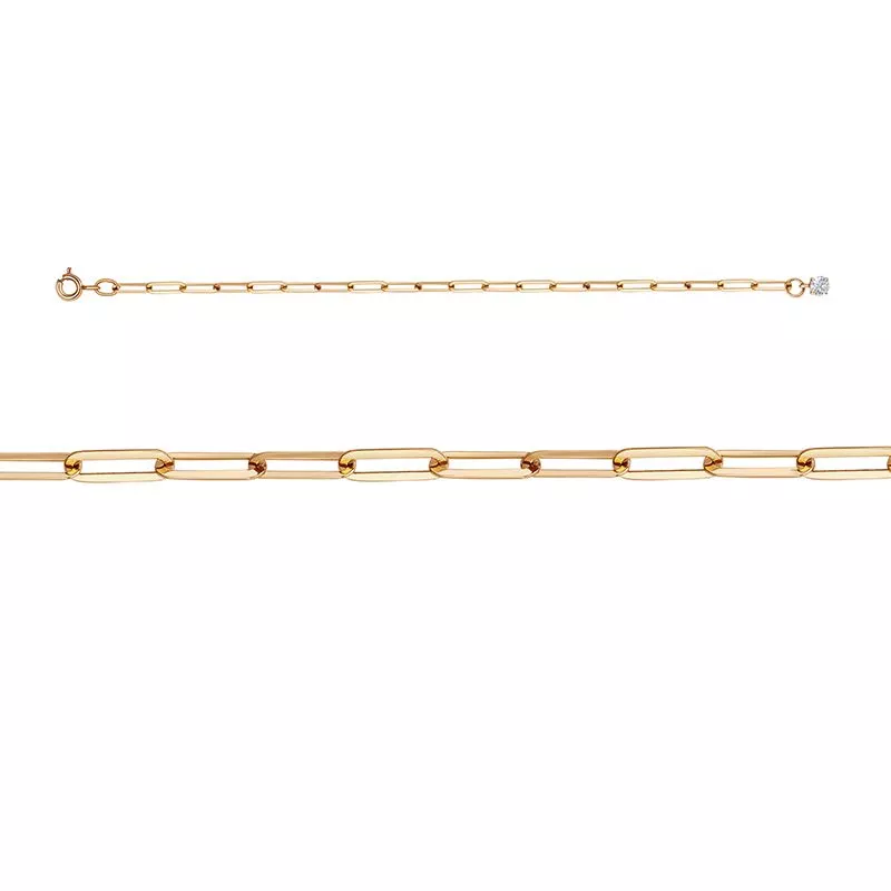 Браслет 7704196/16,5 Золото Фианит 1,59 CHAIN