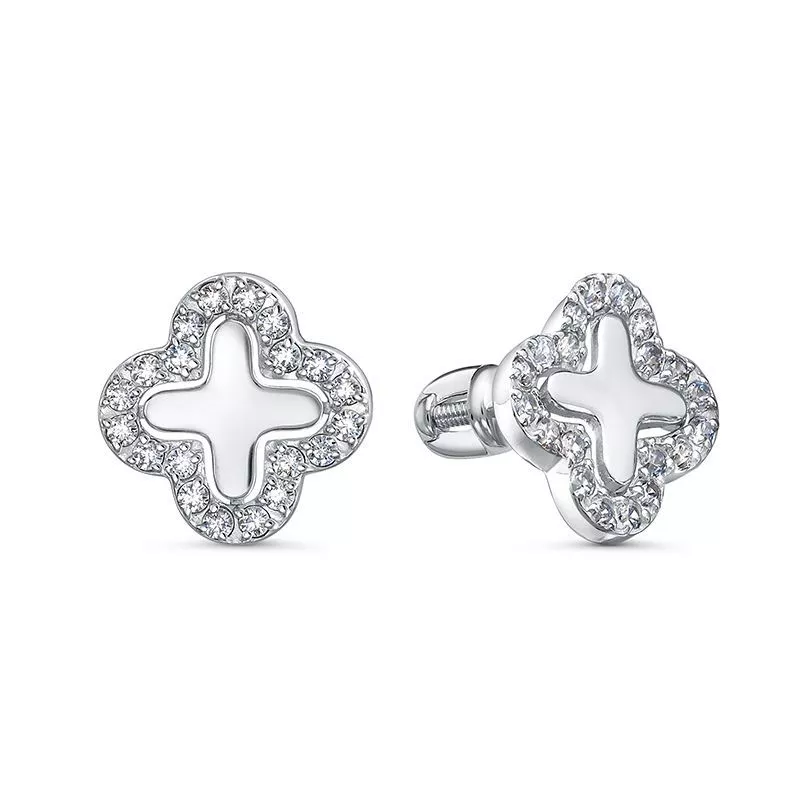 Серьги с0503412 Серебро Фианит 1,64 Violet new