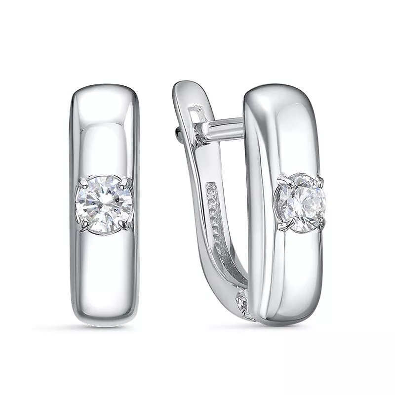 Серьги с1202225 Серебро Фианит 1,98 ASTI