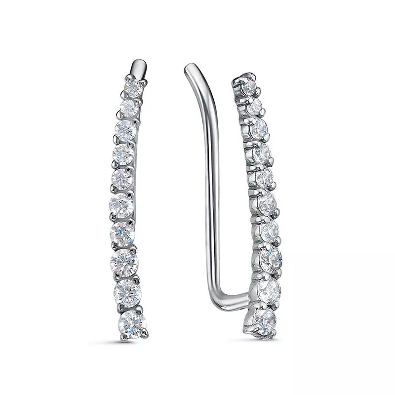 Серьги с141019 Серебро Фианит 1,13 InStyle