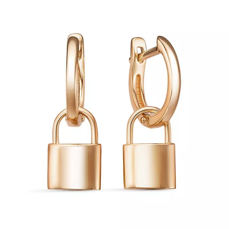 Серьги 2203942 Золото Без вставок 2,68 LV Lock