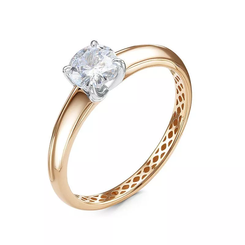 Кольцо дф1101587р Золото Фианит 1,58 DELTA LUXE ONE