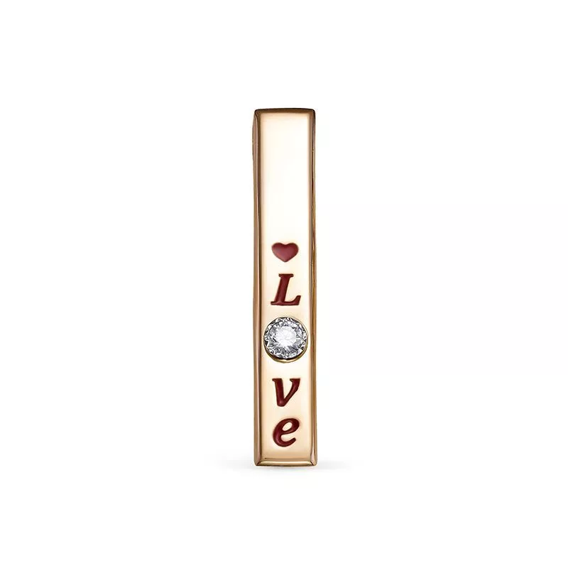 Подвеска 0300292 Золото Фианит 1,38 ONE LOVE