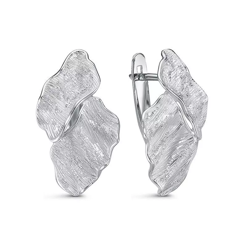 Серьги с2203895 Серебро Без вставок 2,92 Flora