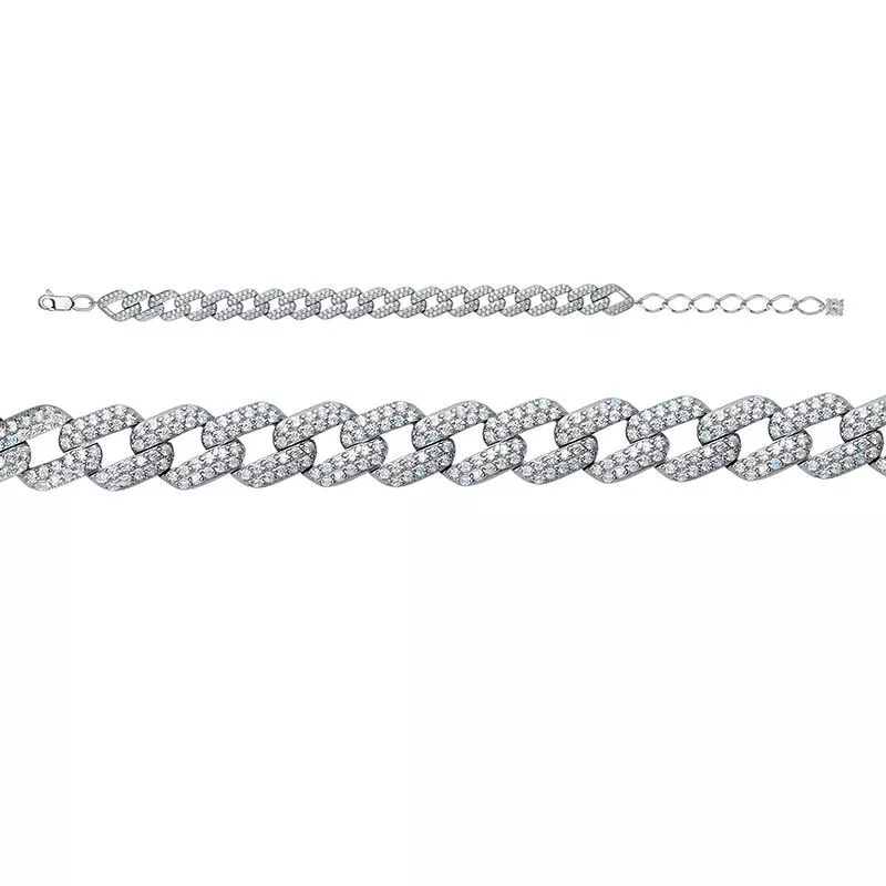 Браслет с7704032 Серебро Фианит 7,94 CHAIN FASHION