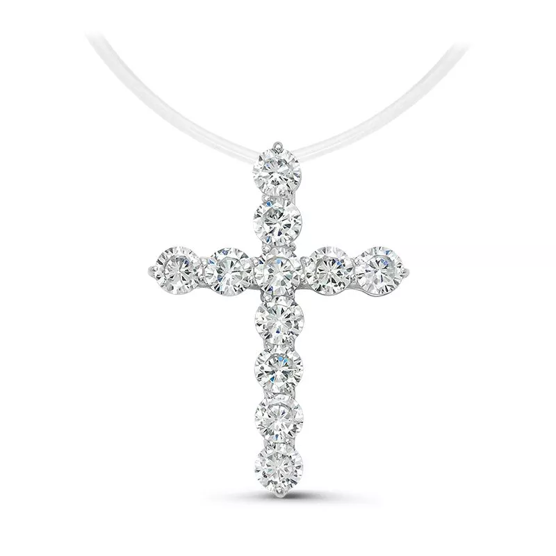 Колье с070260 Серебро Фианит 3,02 Fancy Line