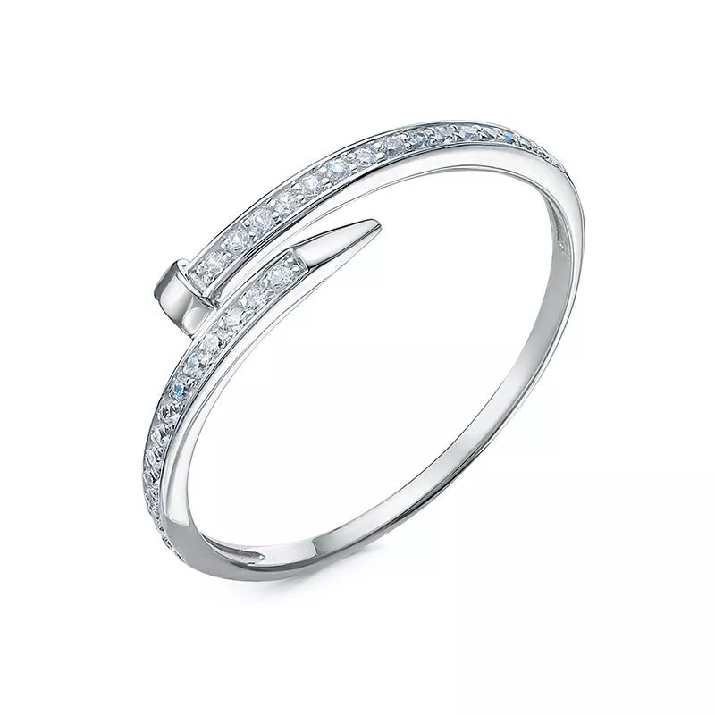 Кольцо б1103703 Золото Фианит 1,26 Cartier style