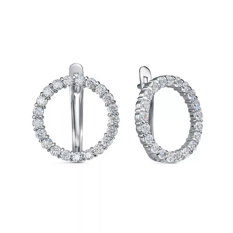 Серьги с1203806 Серебро Фианит 3,47 InStyle