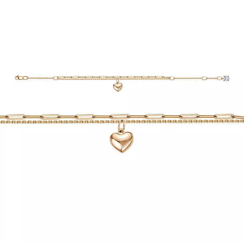 Браслет 7704402р Золото Фианит 2,46 DELTA LUXE LOVE