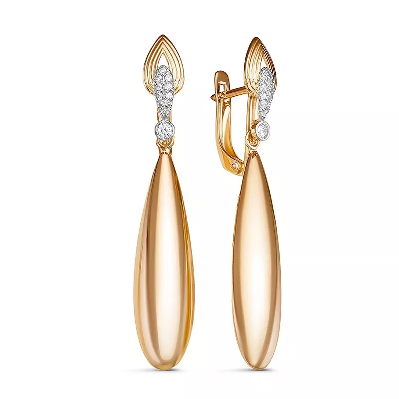 Серьги 128294 Золото Фианит 3,6 Soprano