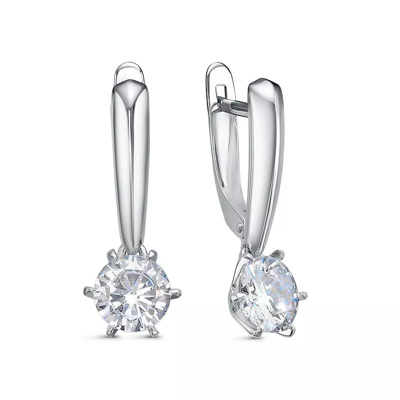 Серьги с1201639 Серебро Фианит 3,55 T-collection