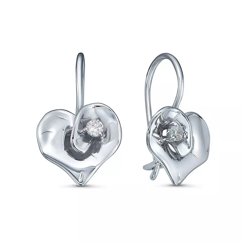 Серьги с1200956 Серебро Фианит 1,52 Bloom
