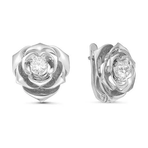 Серьги с125972 Серебро Фианит 3,83 