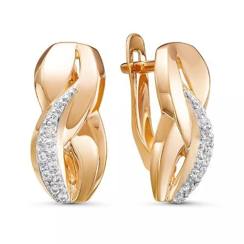 Серьги 126985 Золото Фианит 2,59 