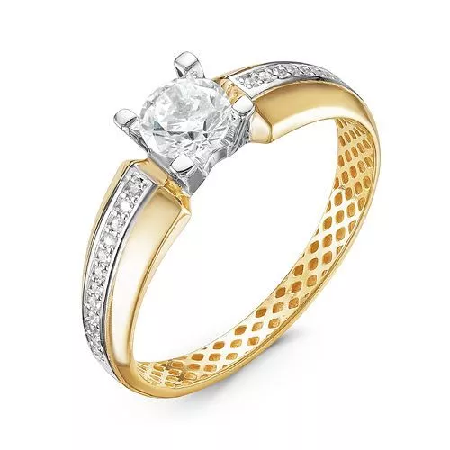 Кольцо дф110007рл Золото Фианит 1,78 DELTA LUXE ONE