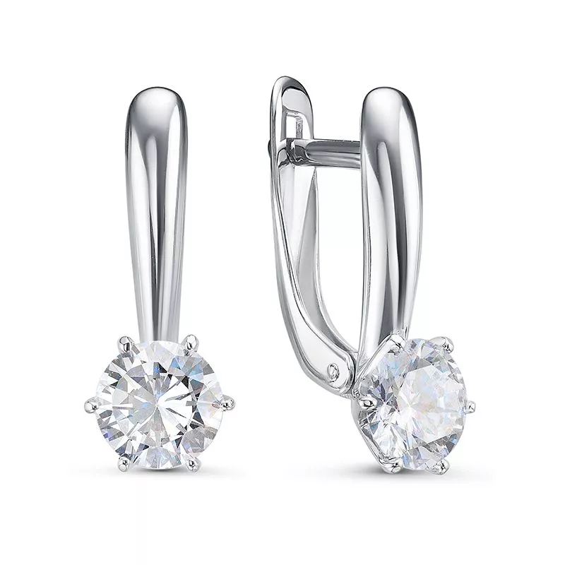 Серьги с1201655 Серебро Фианит 2,62 T-collection
