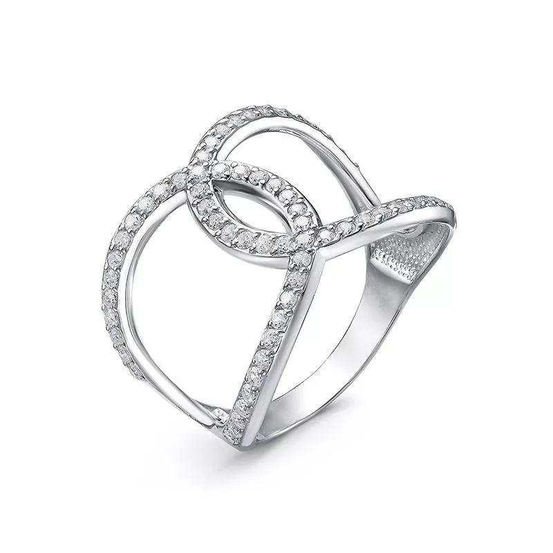 Кольцо с1104631 Серебро Фианит 2,22 CHANEL's lines