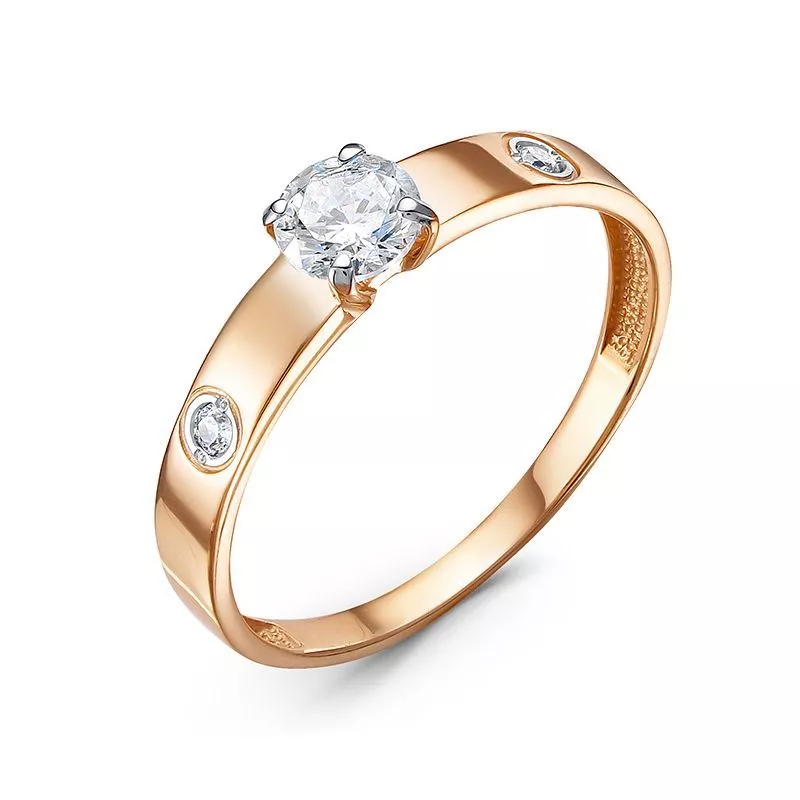 Кольцо 1102605 Золото Фианит 1,79 Cartier style