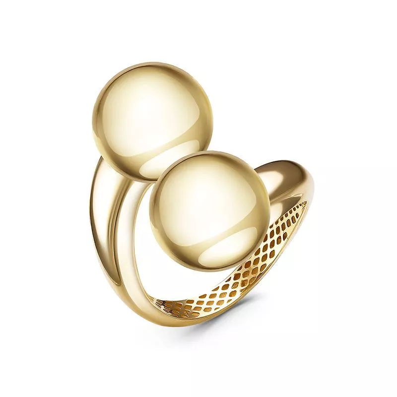 Кольцо дф1101539рл Золото Без вставок 4,37 DELTA LUXE sphere