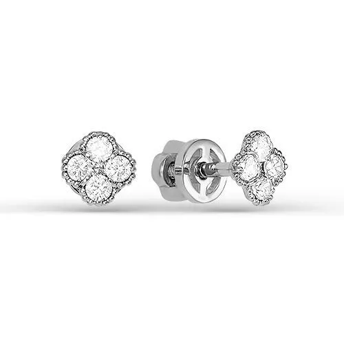 Серьги с054707 Серебро Фианит 1,03 