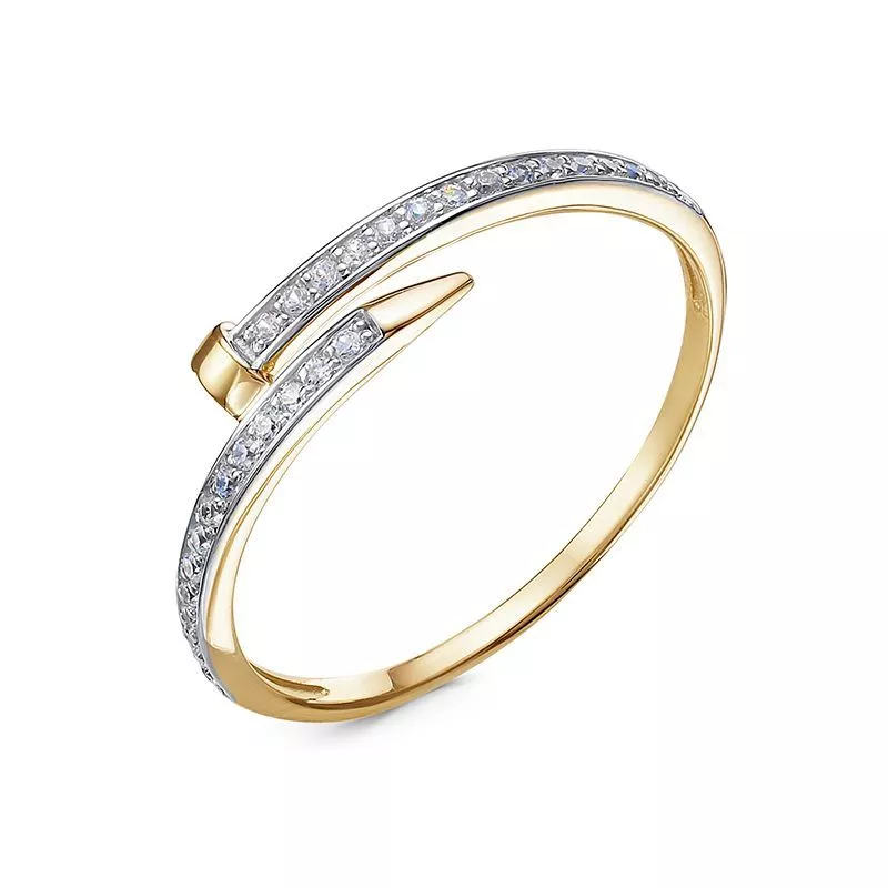 Кольцо л1103703 Золото Фианит 1,27 Cartier style
