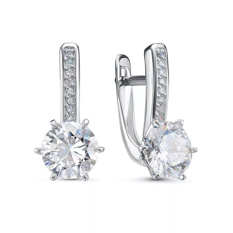 Серьги с1201653 Серебро Фианит 3,32 T-collection